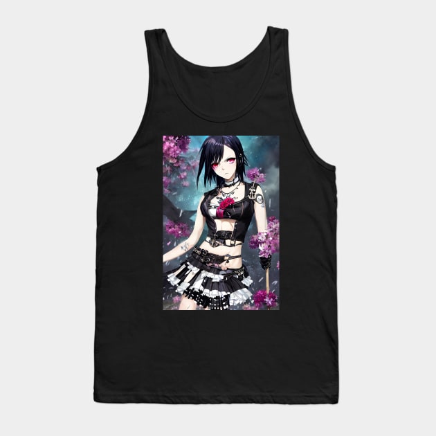 Anime gothic punk girl, emo girl Tank Top by Ravenglow